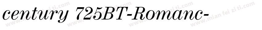 century 725BT-Romanc字体转换